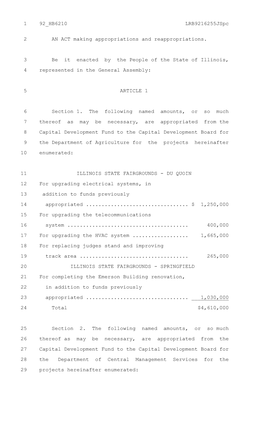 1 92 HB6210 Lrb9216255jspc 2 an ACT Making Appropriations And