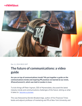 The Future of Communications: a Video Guide