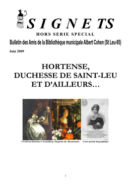 Reine Hortense (Voir Infra P.8)