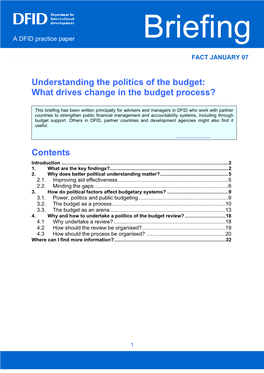 DFID Politics of the Budget.Pdf
