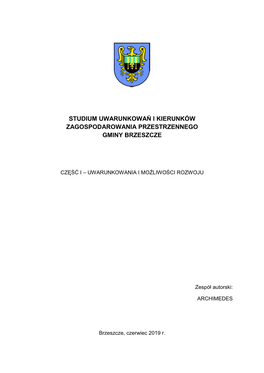 Studium Uwarunkowań I Kierunków Zagospodarowania Przestrzennego Gminy Brzeszcze