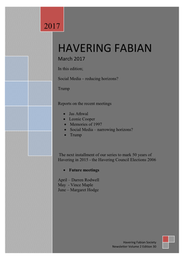 HAVERING FABIAN March 2017