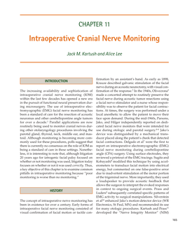 Intraoperative Cranial Nerve Monitoring