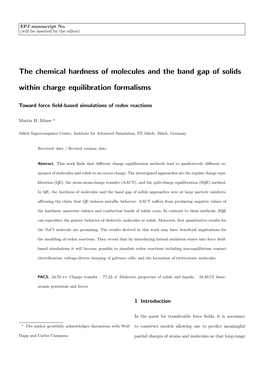 The Chemical Hardness of Molecules and the Band Gap of Solids Within Charge Equilibration Formalisms