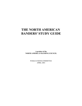 The North American Banders' Study Guide