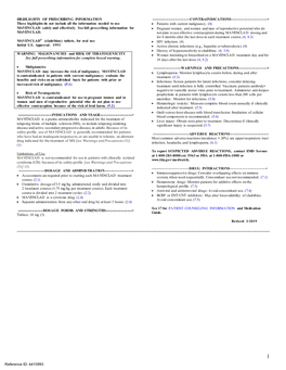 MAVENCLAD (Cladribine) Tablets, for Oral Use  HIV Infection