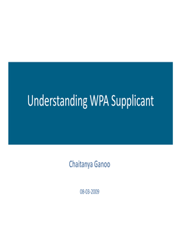 Understanding WPA Supplicant