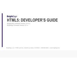 Html5: Developer's Guide