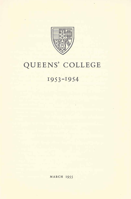 Queens' College 1953-1954