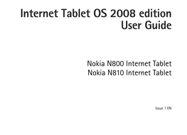 Internet Tablet OS 2008 Edition User Guide