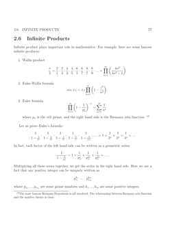 2.6 Infinite Products