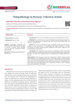 Telepathology in Norway: a Review Article