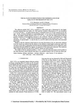 1982Apj. . .255. .564D the Astrophysical Journal, 255:564-576, 1982 April 15 © 1982. the American Astronomical Society. All