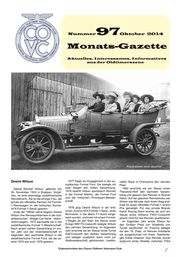 Monats-Gazette #97: Oktober 2014