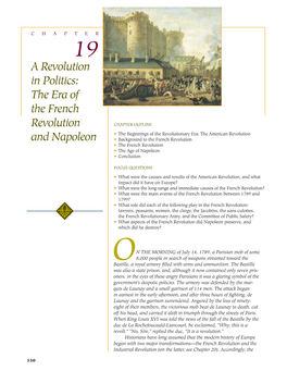 A Revolution in Politics: the Era of the French Revolution and Napoleon 551 Seemed to Treat Them Like Children