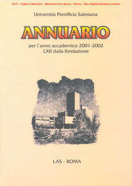 UPS Annuario Per L'anno Accademico 2001-2002 LXII Dalla Fondazione