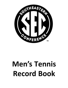 Men's Tennis Record Book