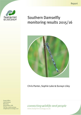 Southern Damselfly Monitoring Results 2015/16