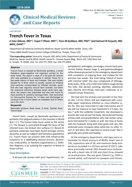 Trench Fever in Texas