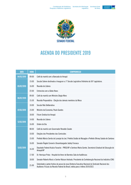 Agenda Do Presidente 2019