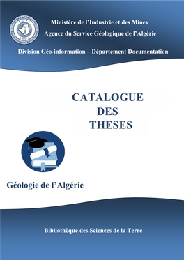 Catalogue Theses