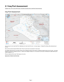 2.1 Iraq Port Assessment