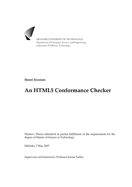 An HTML5 Conformance Checker