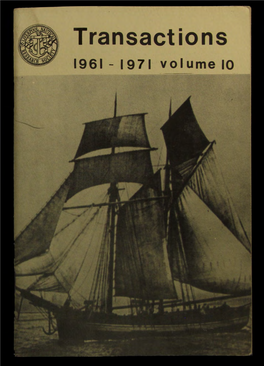 Transactions 1961- 1971 Volume 10 the UVERPOOL NAUTICAL RESEARCH SOCIETY