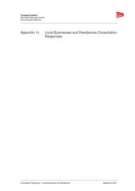 C. Local Businesses and Residences Consultation Responses