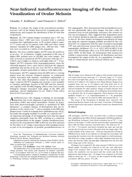 Near-Infrared Autofluorescence Imaging of the Fundus