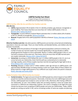 LGBTQ Family Fact Sheet in Support of August 2017 Presentation to NAC Undercount of Young Children Working Group