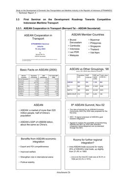 98 Basic Facts on ASEAN (2000) 8Th ASEAN Summ