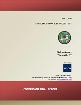 EMERGENCY MEDICAL SERVICES STUDY Madison County Wampsville, NY