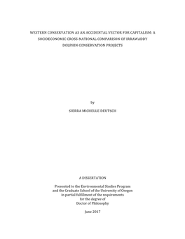 A Socioeconomic Cross-National Comparison of Irrawaddy Dolphin Conservation Projects