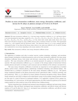 Studies on Mass Attenuation Coefficient, Mass Energy Absorption