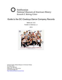 Guide to the DC Cowboys Dance Company Records