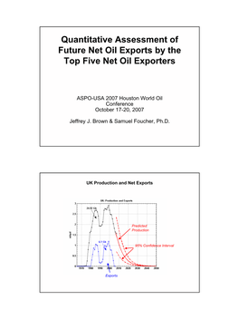Quantitative Assessment of Future Net Oil Exports by the Top Five Net Oil Exporters