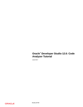 Oracle® Developer Studio 12.6: Code Analyzer Tutorial 2 ■ Previse 1.C ■ Previse All.C ■ Sample1.C ■ Sample2.C ■ Sample3.C ■ ■ Sample4.C