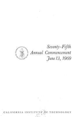 Seventy -Fifth Annual Commencement June 13) 1969