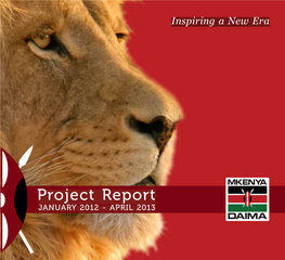 Project Report JANUARY 2012 - APRIL 2013 CONTENTS