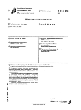 Non-Aqueous Cells Employing Cathodes of Heat-Treated Manganese Dioxide and a Propylene-Carbonate-Dimethoxy-Ethane-Lithium-Triflu