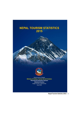 Nepal Tourism Statistics 2015 1