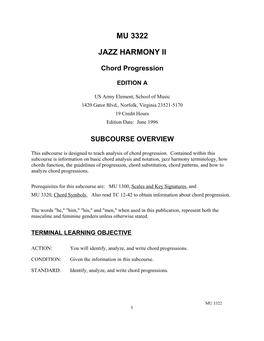 Mu 3322 Jazz Harmony Ii