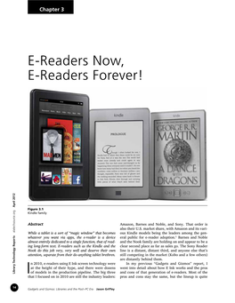 E-Readers Now, E-Readers Forever! April 2012 April Figure 3.1 Kindle Family