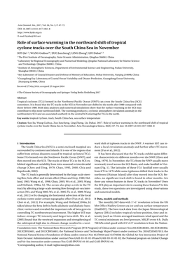 Role of Surface Warming in the Northward Shift of Tropical Cyclone