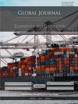 Global Journal of Management and Business Research: a Economics and Commerce