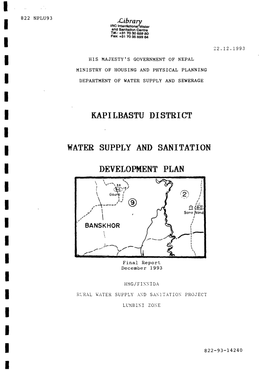 Kapilbastu District Water Supply and Sanitation Development Plan