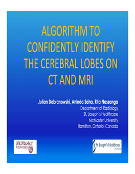Algorithm to Confidently Identify the Cerebral Lobes