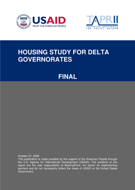 Housing Study for Delta Governorates Final