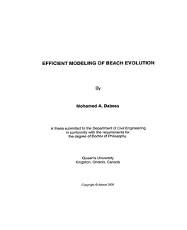 Efficient Modeling of Beach Evolution